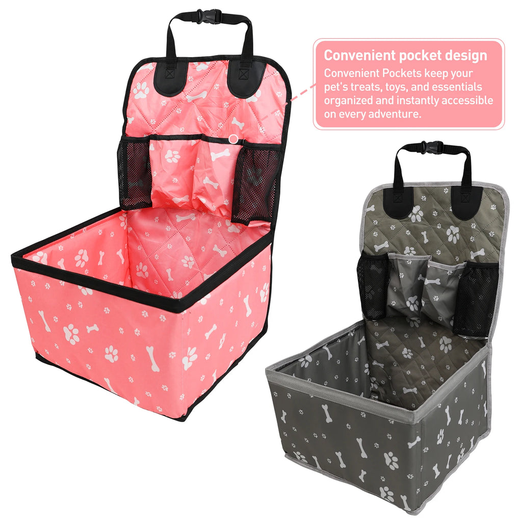 Portable Dog Car Booster Seat – Safety Travel Pet Basket for Small & Medium Dogs