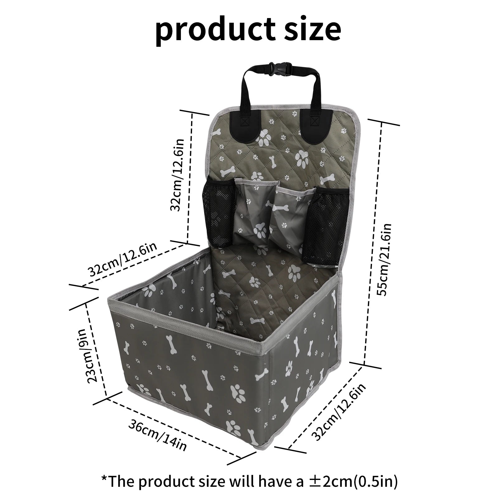 Portable Dog Car Booster Seat – Safety Travel Pet Basket for Small & Medium Dogs