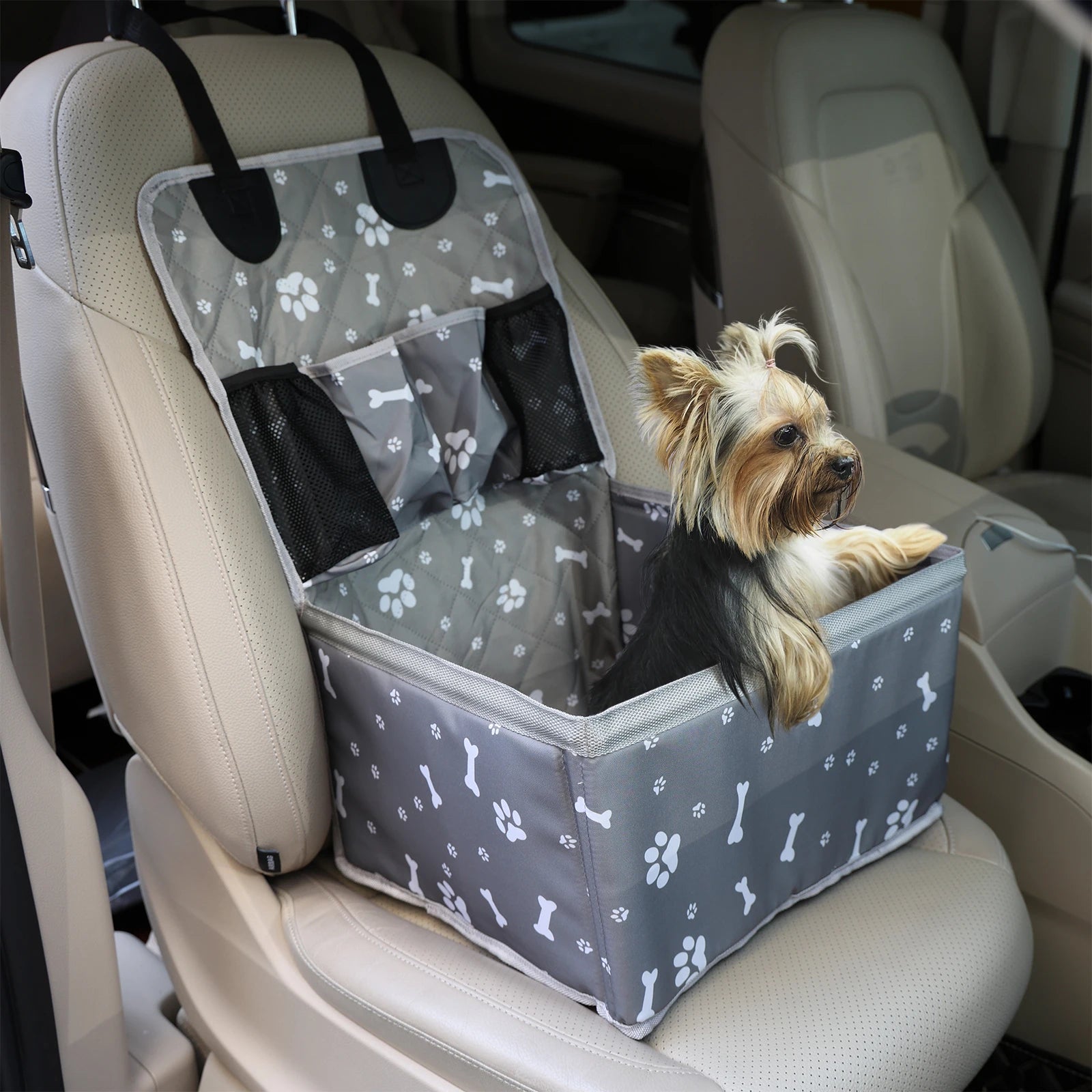 Portable Dog Car Booster Seat – Safety Travel Pet Basket for Small & Medium Dogs